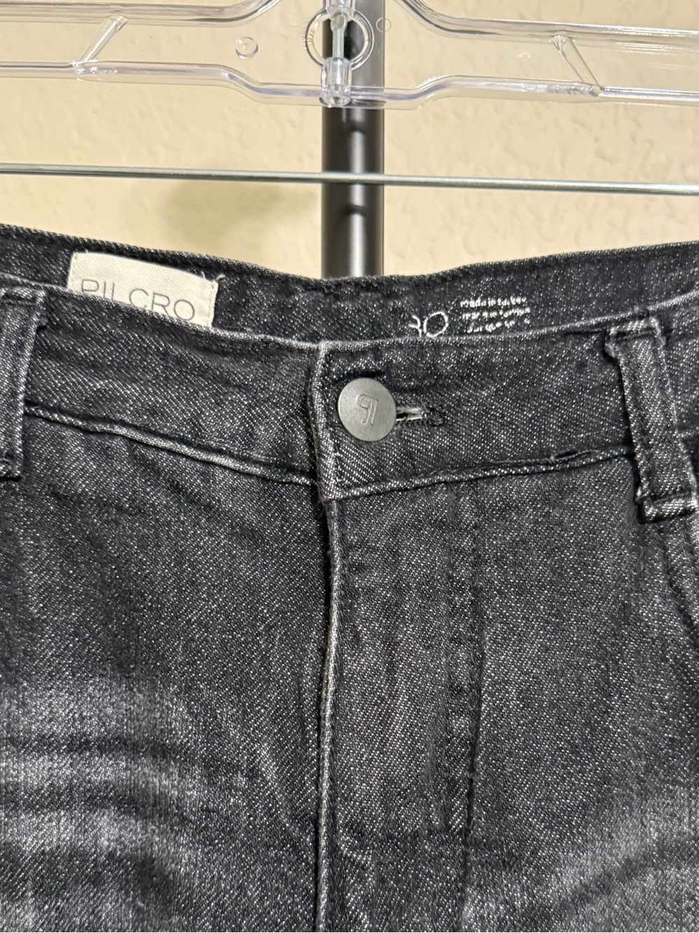 Pilcro High Rise Cropped Wide Leg Jeans Black Wash Size 30 Anthropologie - Picture 3 of 9